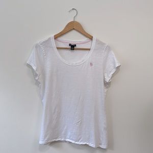 U.S. Polo Assn Tops Womens White Large T shirt Short Sleeve